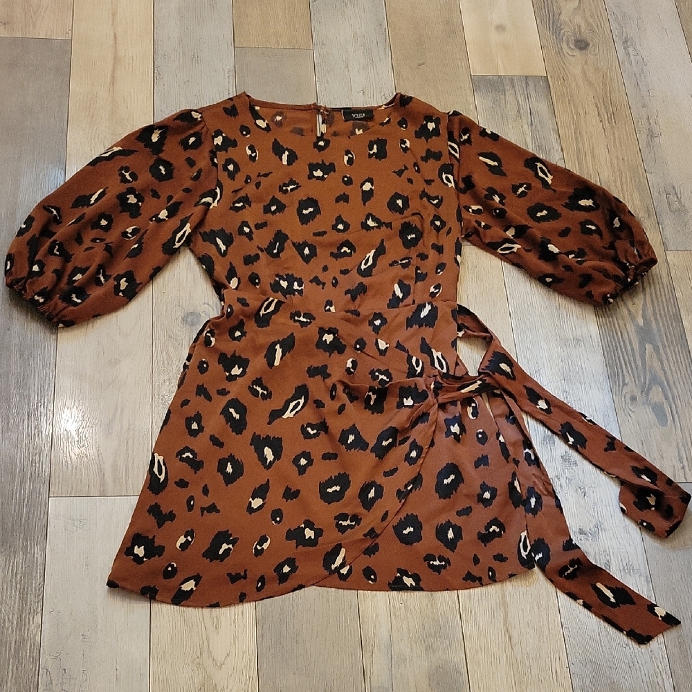 Vici Brown Leopard Print Dress Super Cute!!